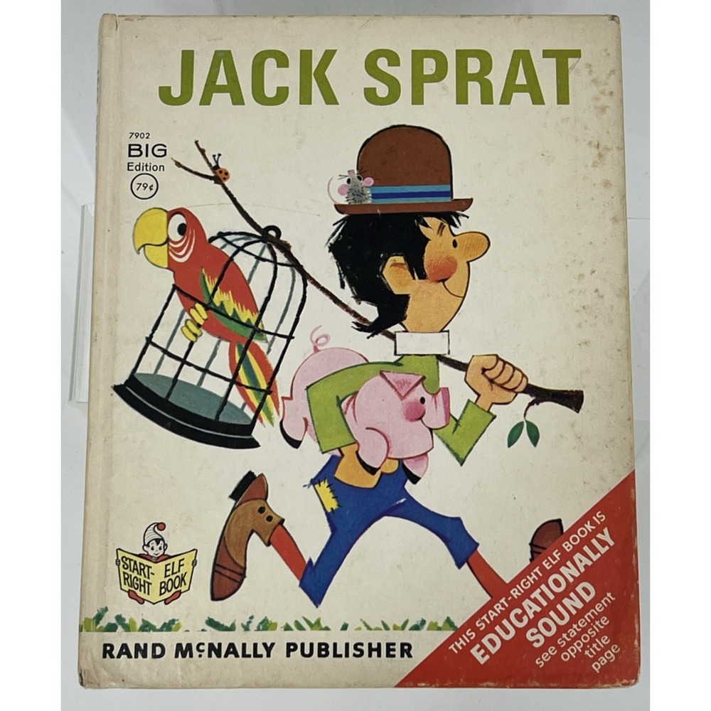 JACK SPRAT book Helen Wing & Anne Leaf Rand McNally HB Big Edition‎ 1966